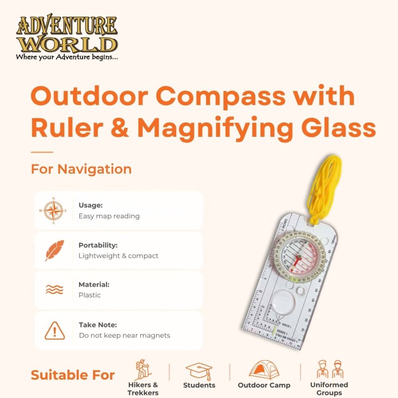 Outdoor Compass with Ruler