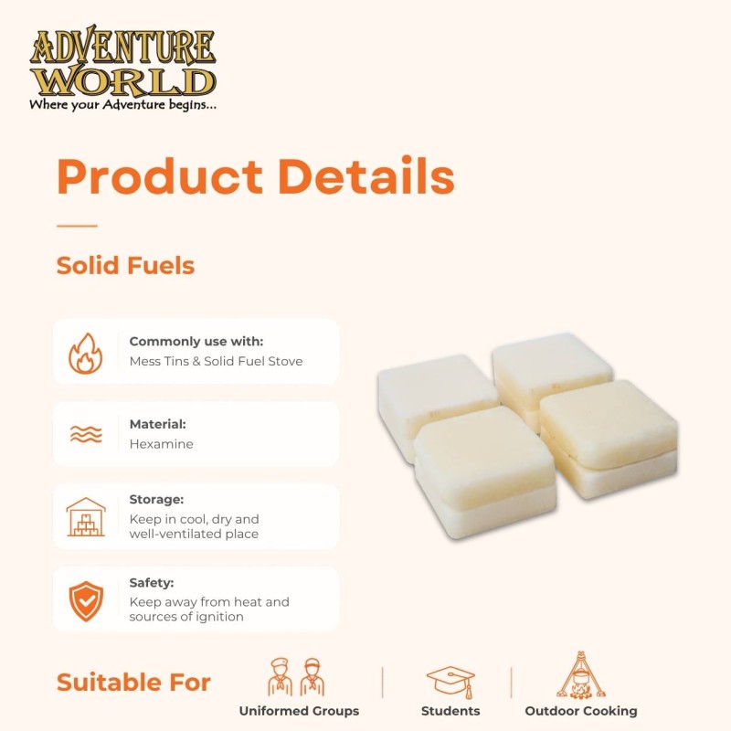 Solid Fuel for Outdoor Cooking