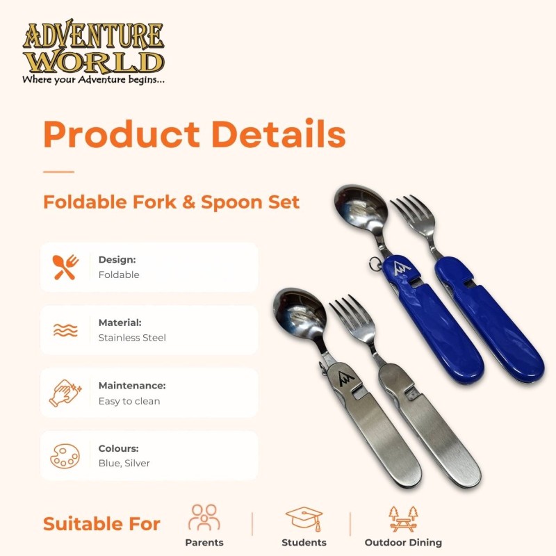 Foldable Fork & Spoon Set