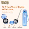 1L Tritan Water Bottle with Straw