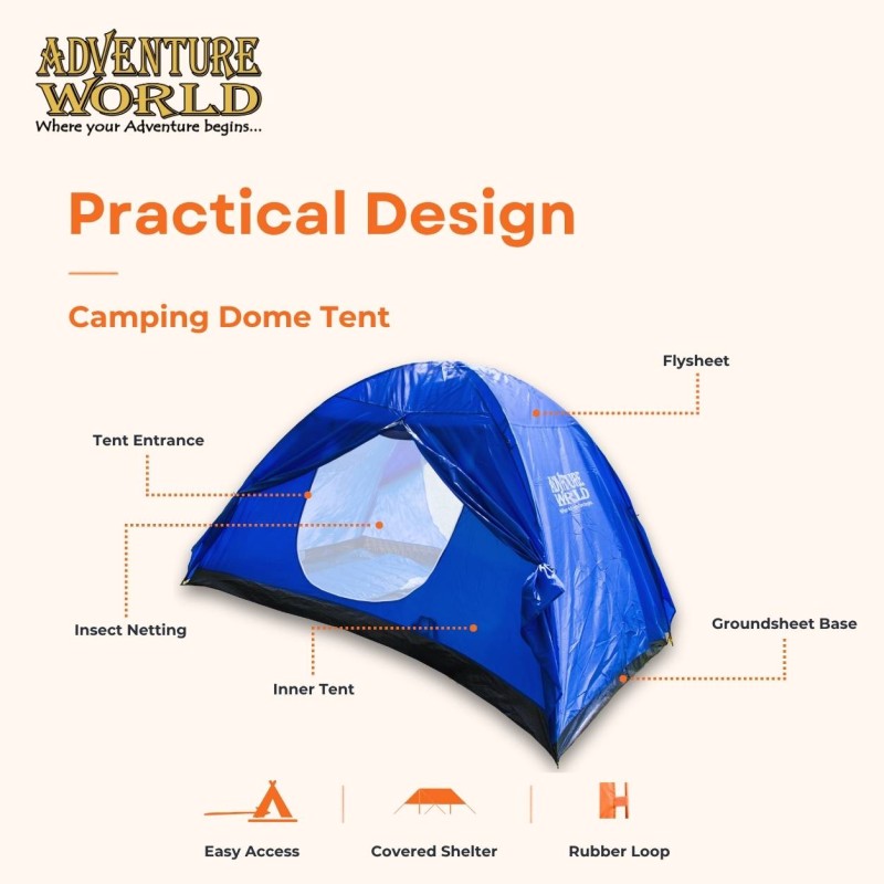 Camping Dome Tent (Rubber Loop)