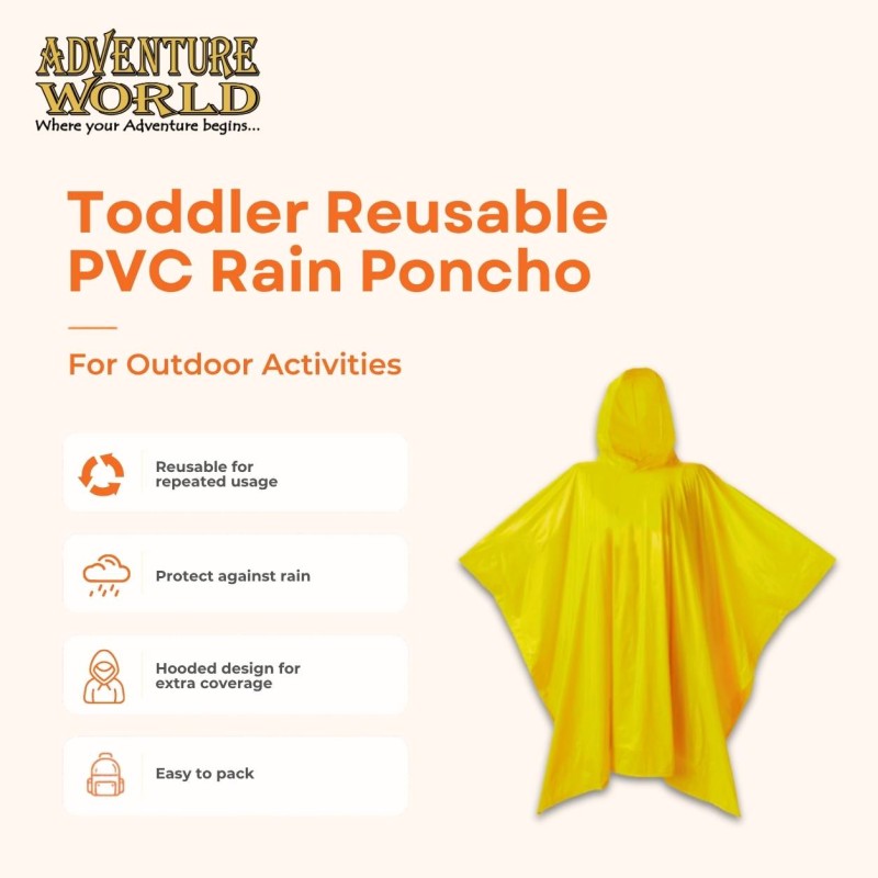 Toddler Reusable PVC Rain Poncho