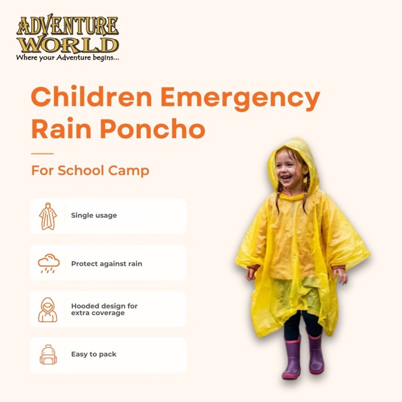Children Emergency Rain Poncho / Disposable Poncho