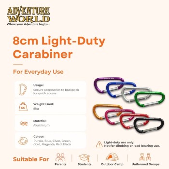8cm Light-Duty Carabiner