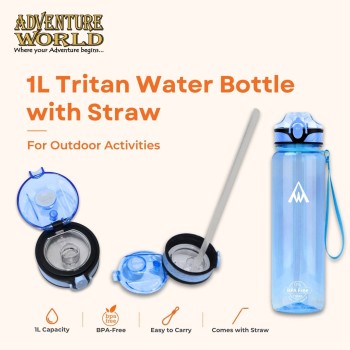 1L Tritan Water Bottle with Straw
