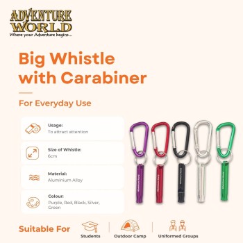 Big Keychain Whistle with Carabiner