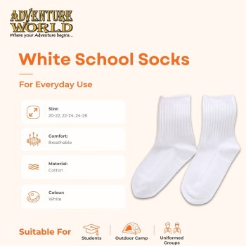White School Socks