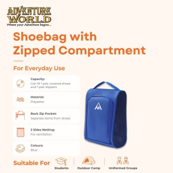Shoe Bag with Zipped Compartment & Ventilation Netting