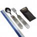 Foldable Fork and Spoon Set With Pouch